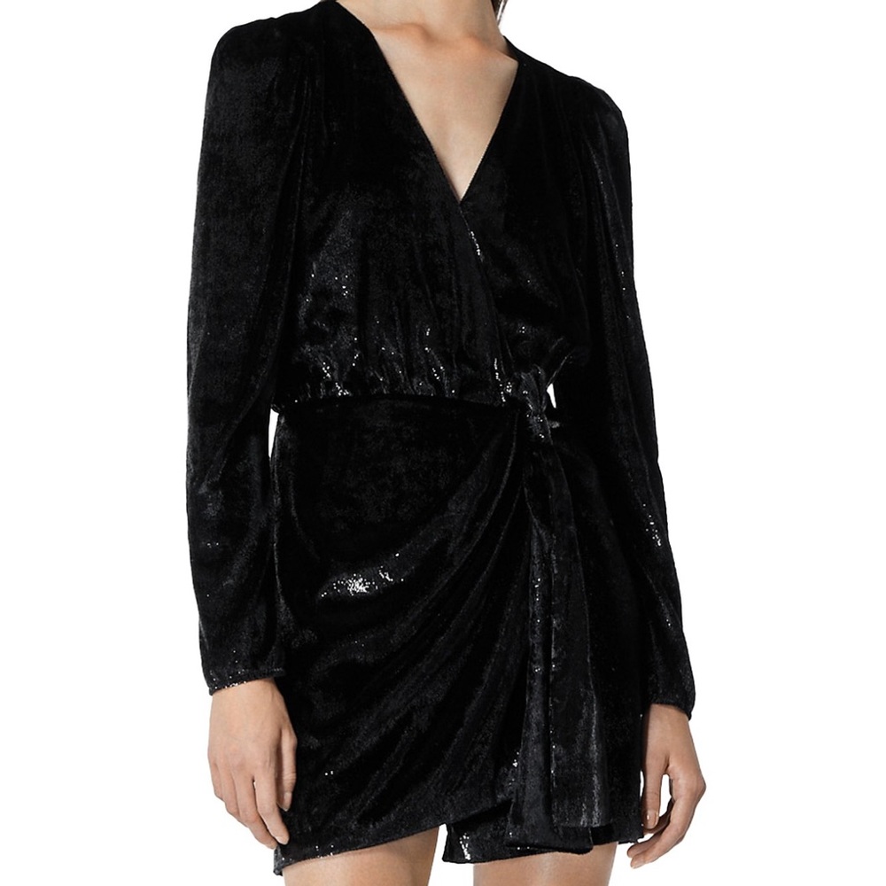 The Kooples Velvet Wrap Dress